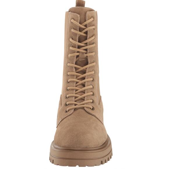 NWT Steve Madden Kenny Lace Up Combat Boot Taupe Suede Size 7.5M Winter Fashion - Picture 7 of 10